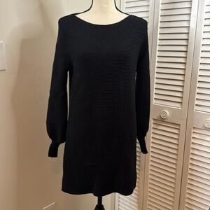 Staccato Black Cable Knit Long Sleeve Sweater Mini Dress.  Size Small